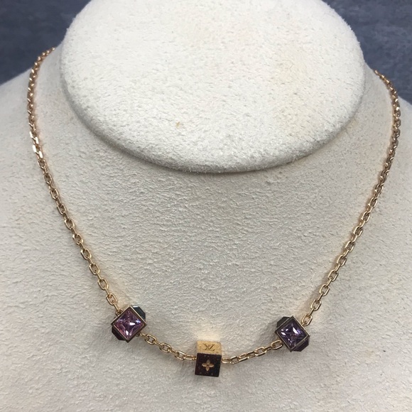 LOUIS VUITTON CUBE NECKLACE DC GL0113 - Picture 2 of 7